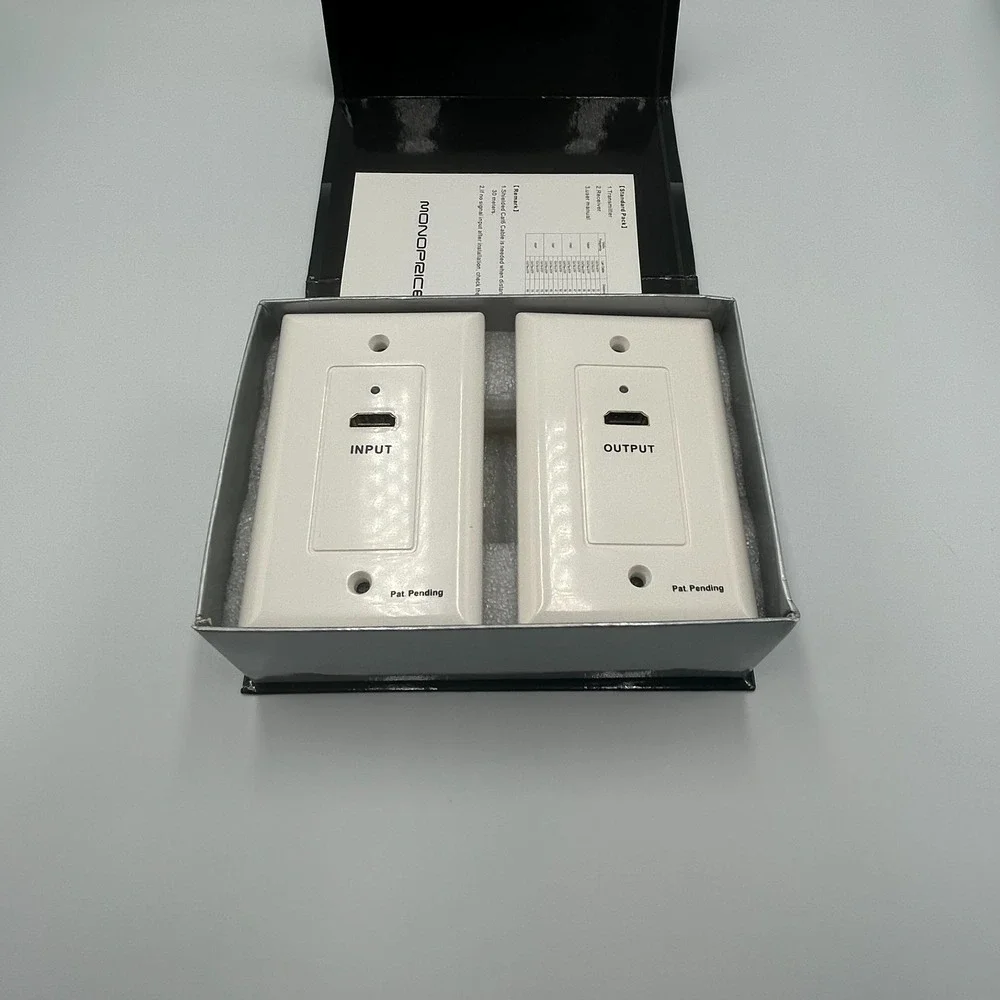 Monoprice HDMI over Cat 5/Cat 6 Wall Plate Extender Kit HDMI-WP(EXT)-1‎